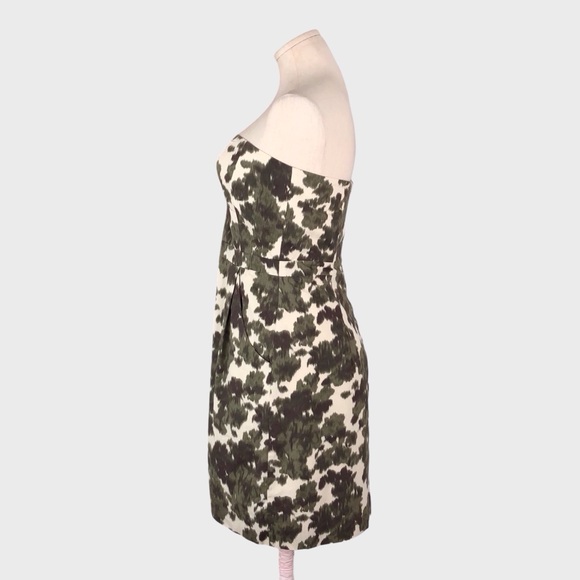 J Crew Ikat Camo Strapless Dress - Picture 4 of 5